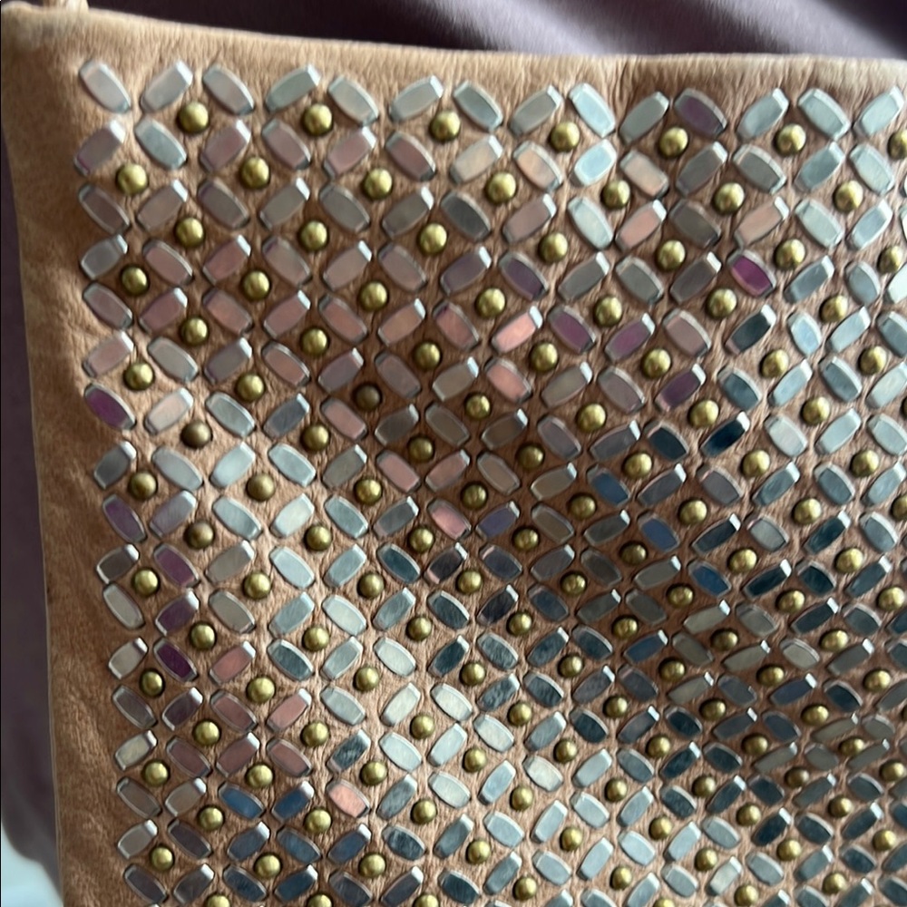 Colleen Cordero Studded Tan Crossbody Bag - Picture 2 of 8